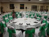 Green organza sash with chair cover